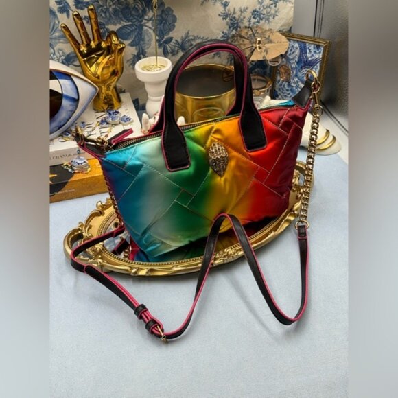 🆕 KURT GEIGER LONDON 🧿 NWOT Small Recycled Shopper Crossbody Bag, Rainbow - Picture 15 of 15